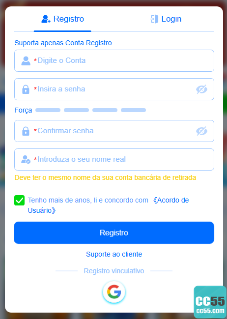 cc55.com - acessar sua conta agora